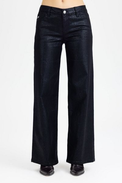Miss Me Pia Python Wide Leg Jeans