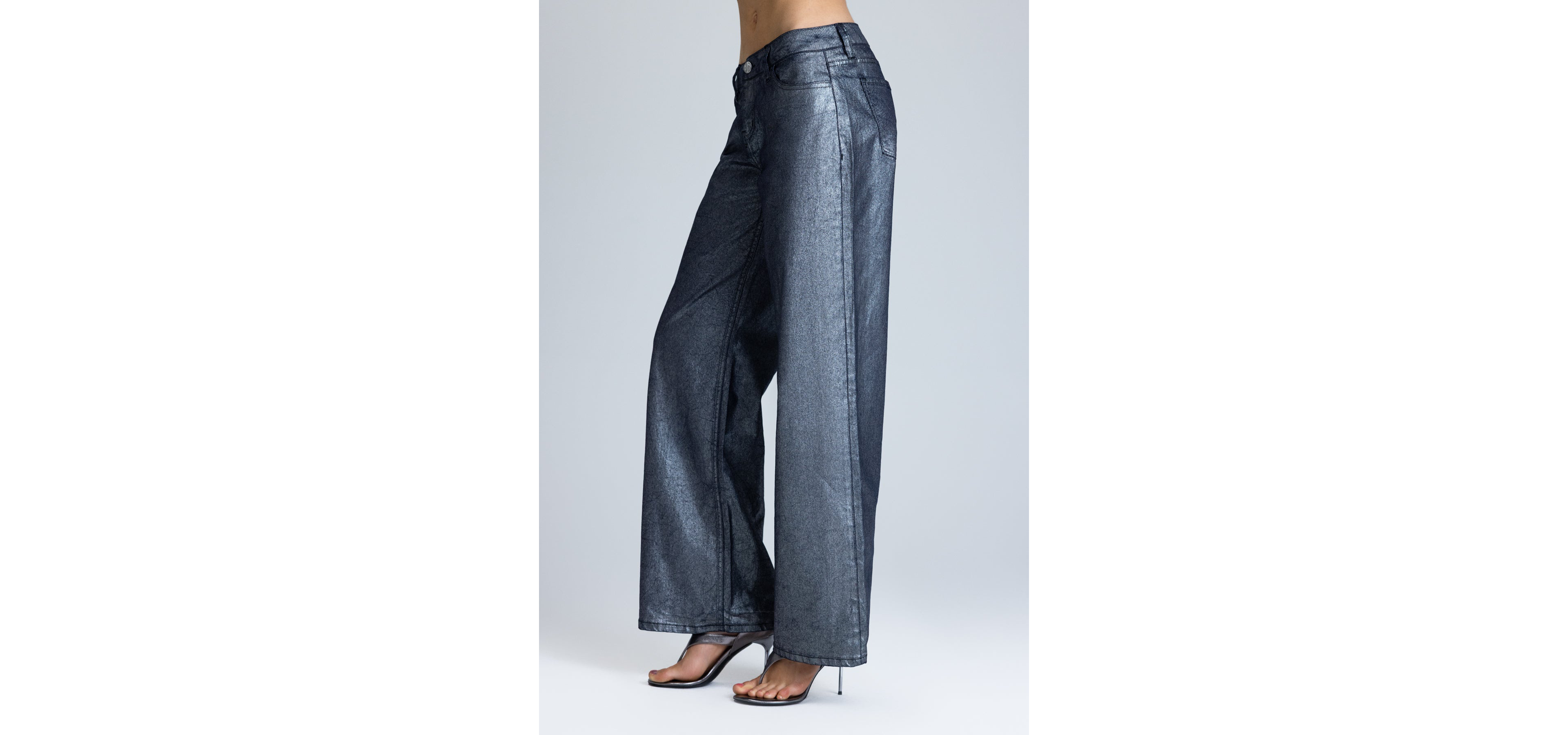 Miss Me Ivy Metallic Wide Leg Jeans