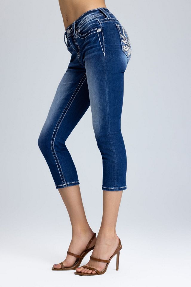 Miss Me Ellora Fleur Capri Jeans #4