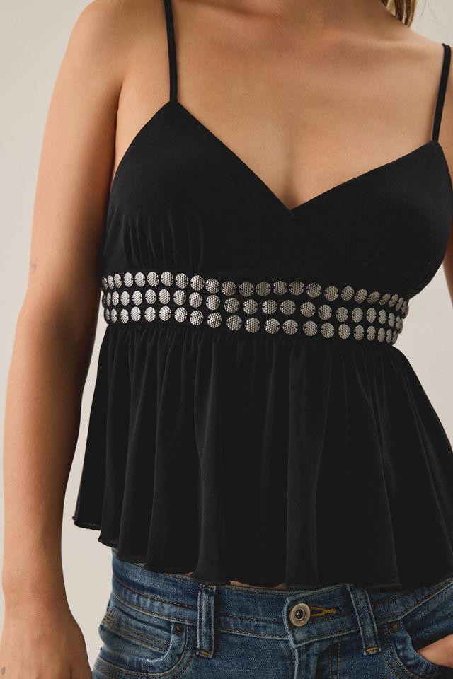 Camisole babydoll portefeuille ornée Tyra UO #1