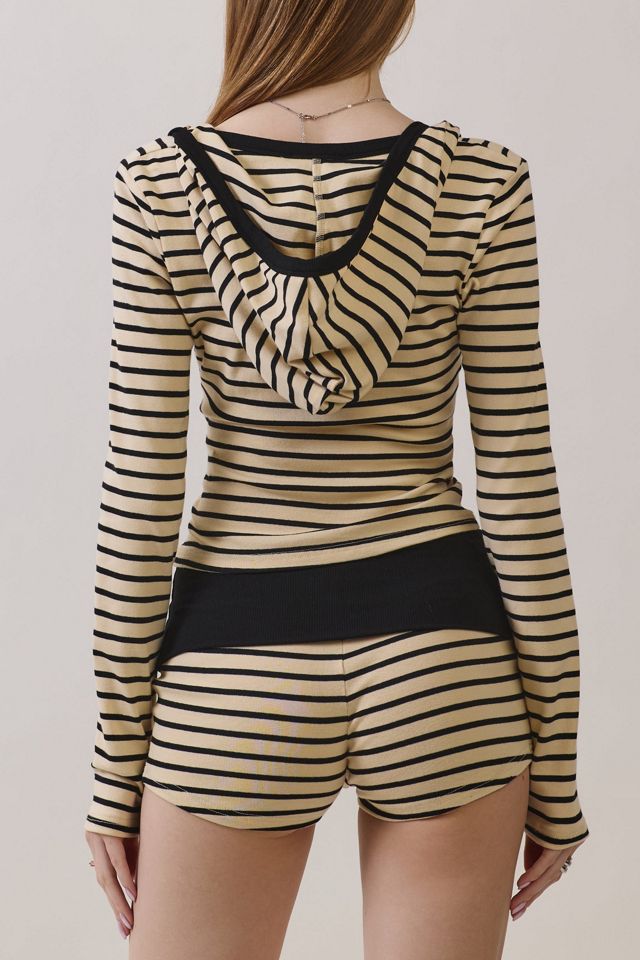 Personal Code Shiloh Stripe Long Sleeve Hooded Top #4