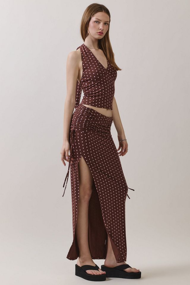 Personal Code Polka Dot V-Neck Halter Top #2