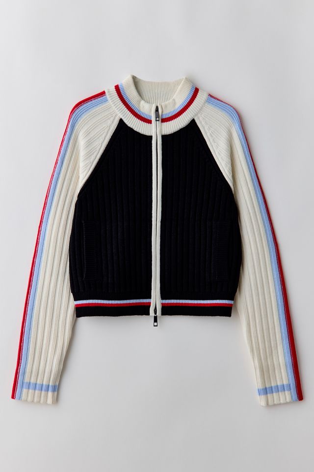 Cardigan à col cheminée en tricot côtelé à fermeture éclair Ruby BDG #4