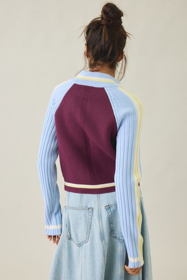 BDG Ruby Ribbed Knit Mockneck Zip-Up Cardigan #1