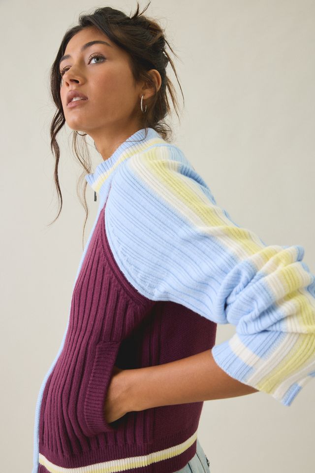 BDG Ruby Ribbed Knit Mockneck Zip-Up Cardigan #2