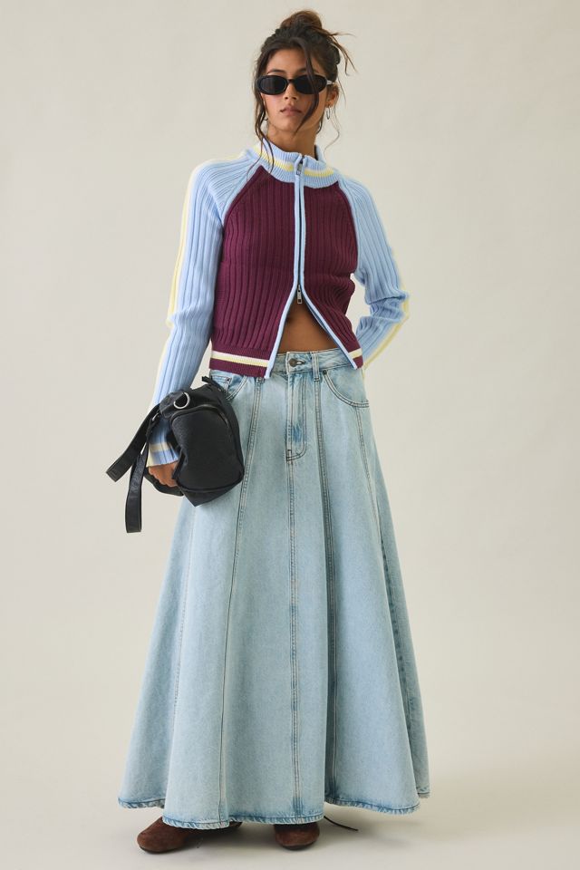 BDG Ruby Ribbed Knit Mockneck Zip-Up Cardigan #3