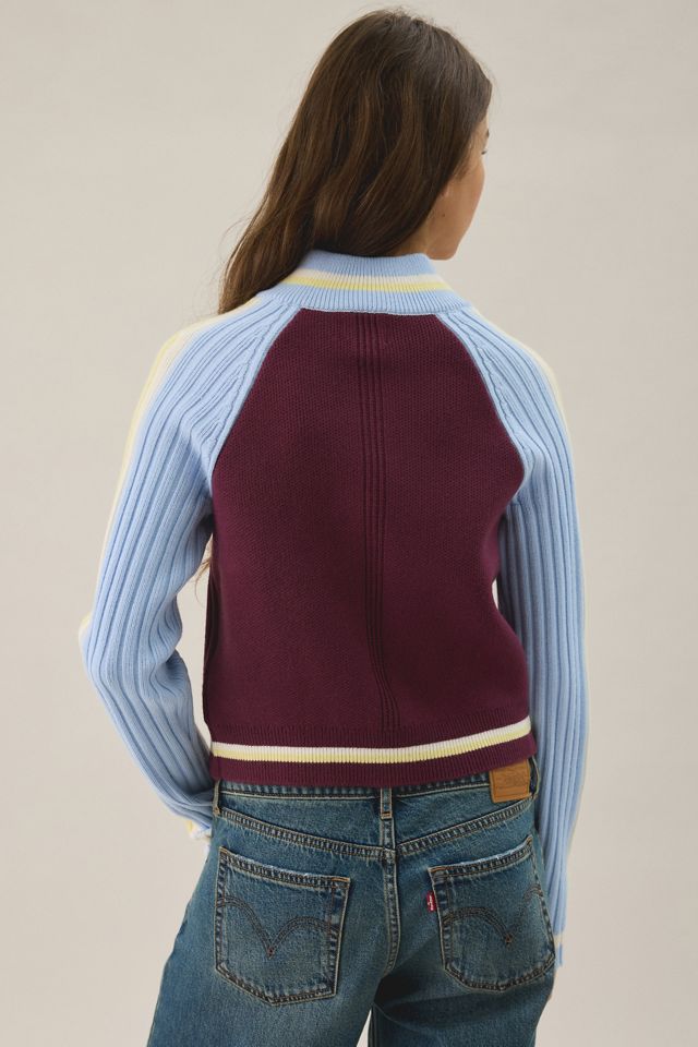 Cardigan à col cheminée en tricot côtelé à fermeture éclair Ruby BDG #4