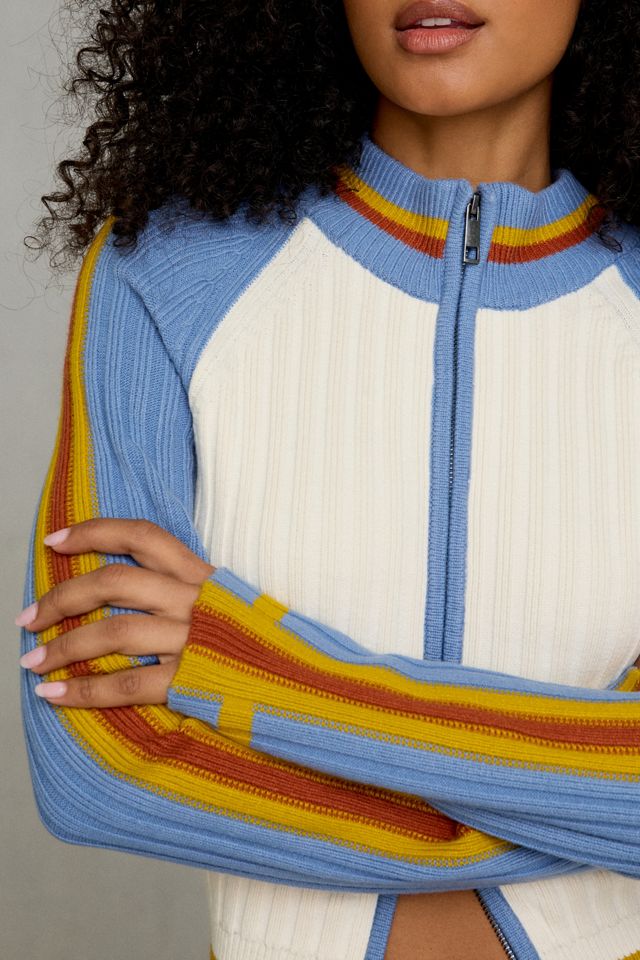 BDG Ruby Ribbed Knit Mockneck Zip-Up Cardigan #1