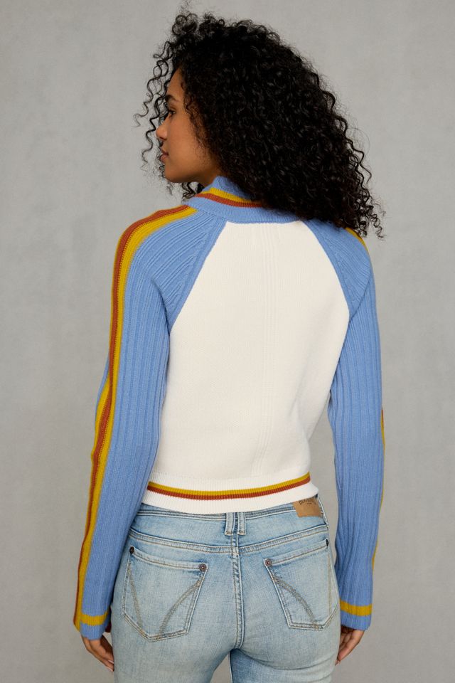 BDG Ruby Ribbed Knit Mockneck Zip-Up Cardigan #3