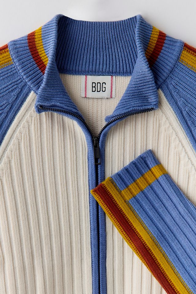 BDG Ruby Ribbed Knit Mockneck Zip-Up Cardigan #4