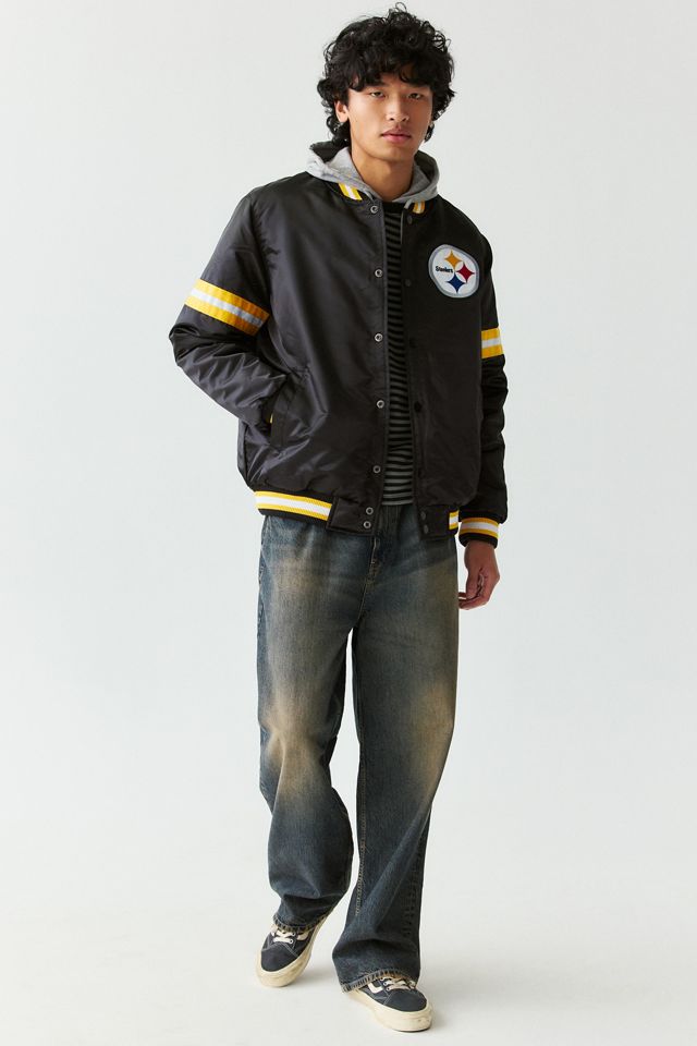 Veste universitaire en satin Courtside avec logo d'équipe NFL de Starter #1