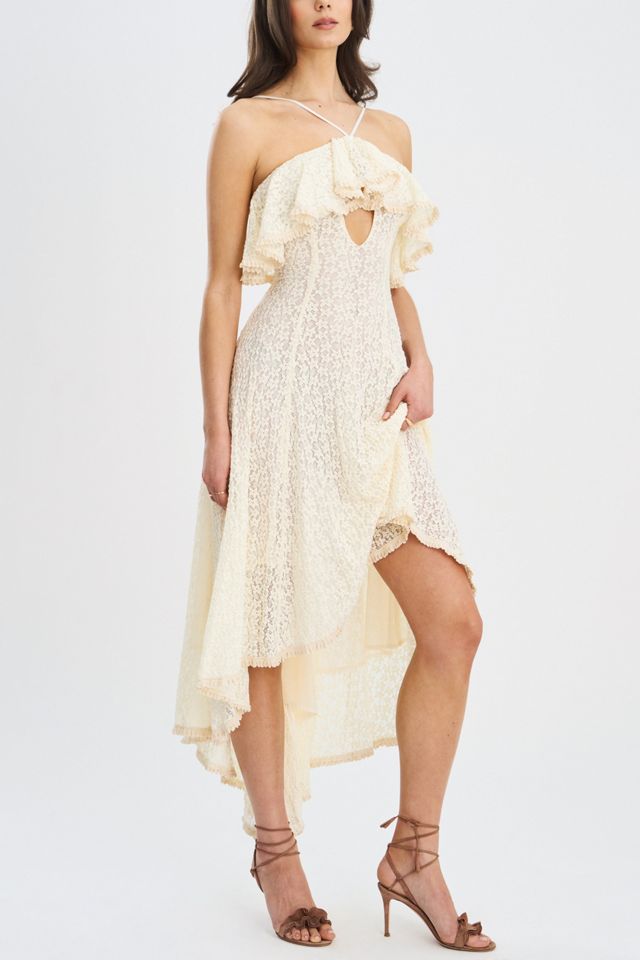 Miss Circle Idra Lace Trim Sleeveless Crochet Midi Trailing Dress | Urban  Outfitters