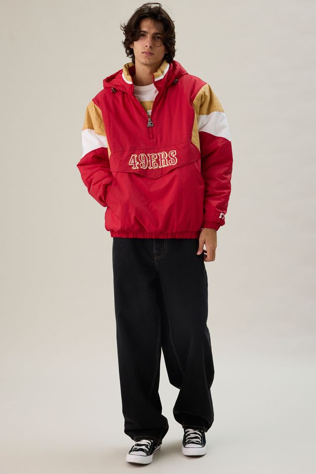 Starter NFL Throwback Quarter Zip Windbreaker Jacket #1