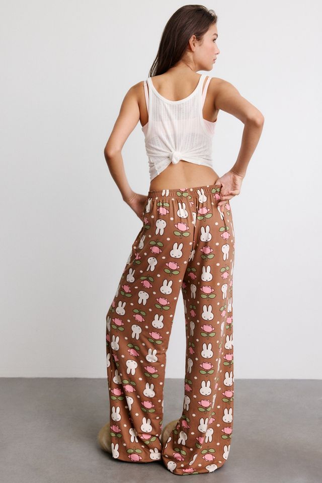 Miffy Floral Print Jersey Knit PJ Pants #3