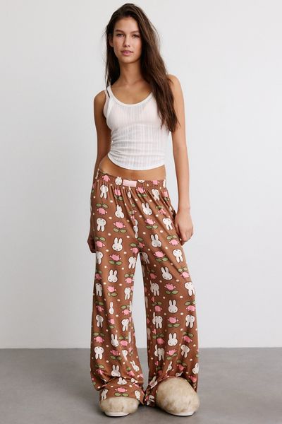 Miffy Floral Print Jersey Knit PJ Pants