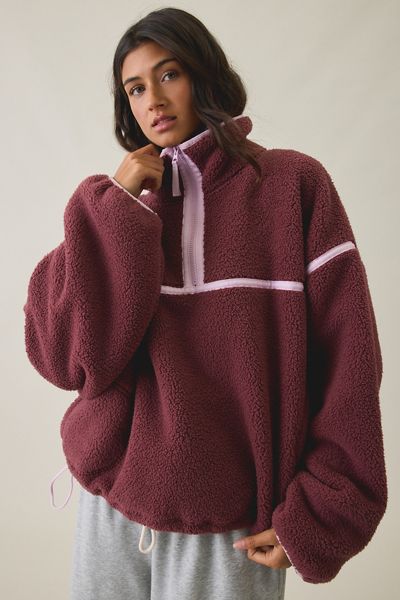 Out From Under Pretty Plush Fleece Quarter Zip Pullover