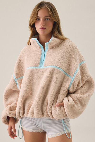 Out From Under Pretty Plush Fleece Quarter Zip Pullover