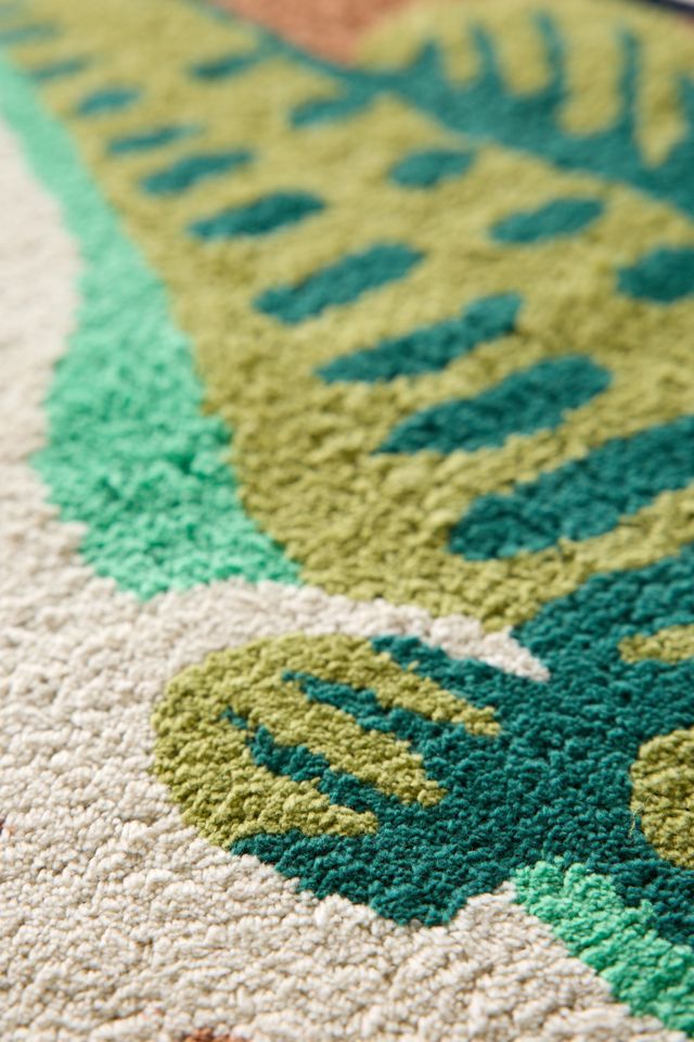 Tapis de bain ovale touffeté à plaque Bass #2