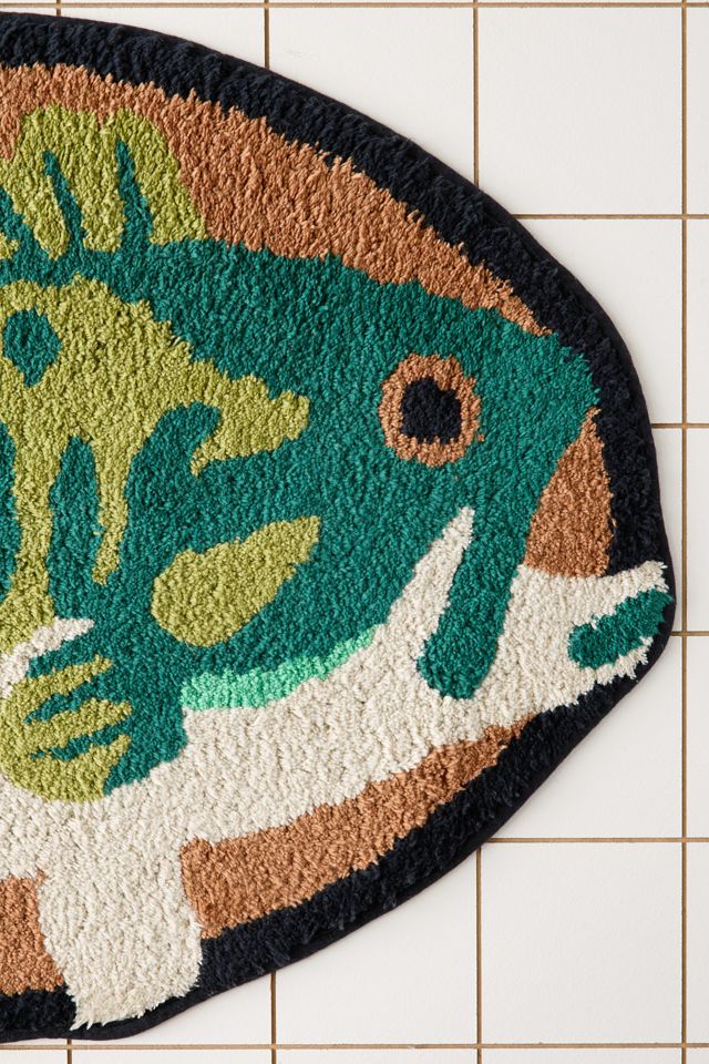 Tapis de bain ovale touffeté à plaque Bass #3