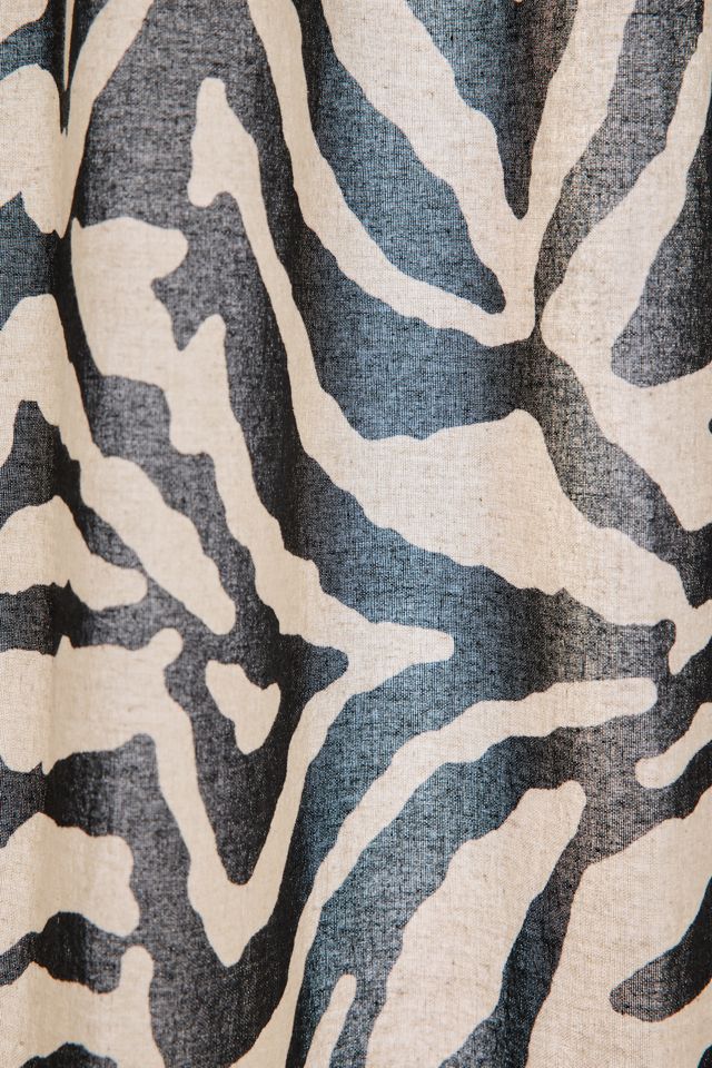 Darcie Zebra Print Patterned Shower Curtain #1