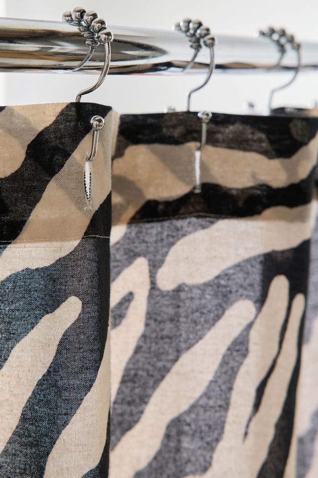 Darcie Zebra Print Patterned Shower Curtain #2