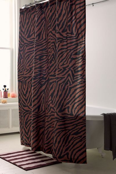 Darcie Zebra Print Patterned Shower Curtain