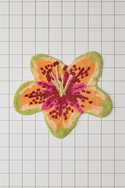 Hibiscus Flower Shaped Tufted Bath Mat