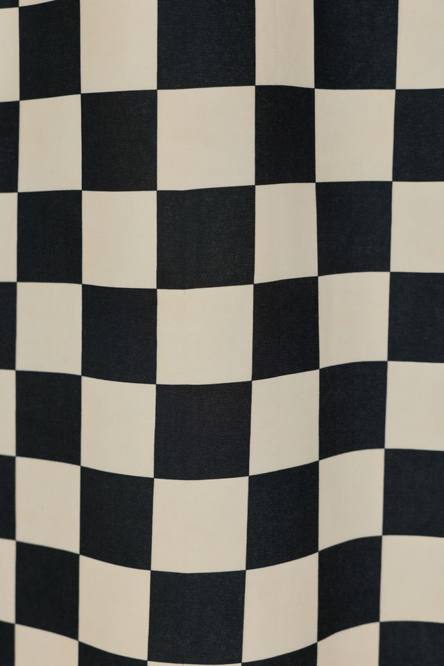 Checkerboard Patterned Shower Curtain #1