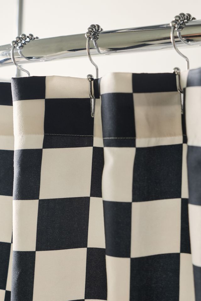 Checkerboard Patterned Shower Curtain #2
