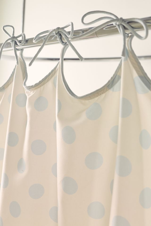 Scalloped Tie-Top Shower Curtain #2