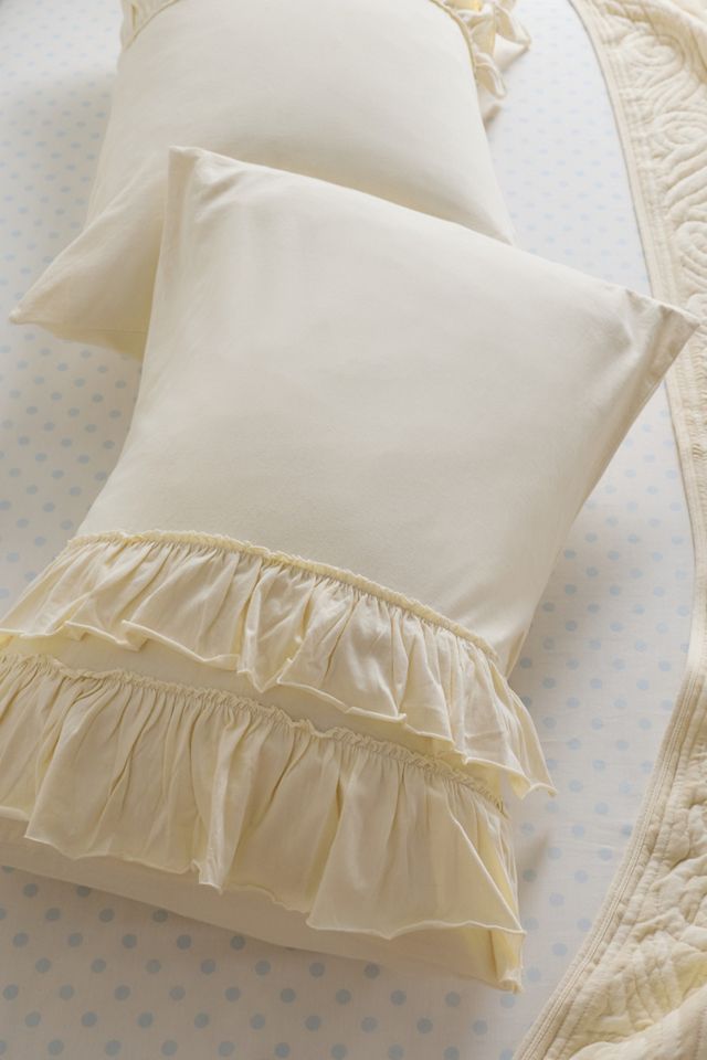 Ruffle Edge Soft Tee Jersey Sham Set #1