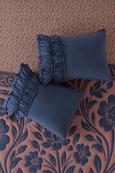 Ruffle Edge Soft Tee Jersey Sham Set