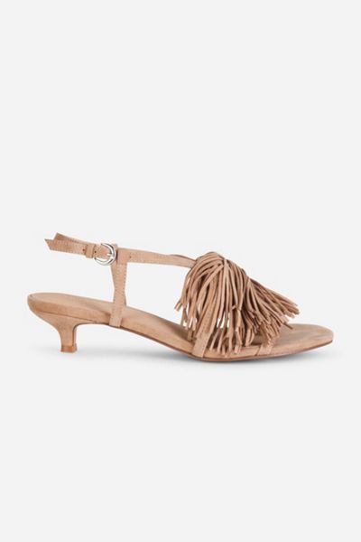 Intentionally Blank Chaperone Fringe Kitten Heel