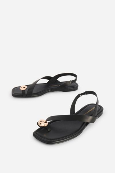 Intentionally Blank Roro Toe Ring Slingback Flat Sandal