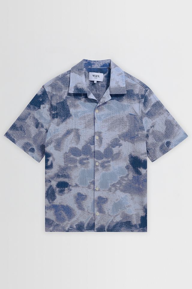 Wax London Didcot Seersucker Doodle Vacation Shirt #1