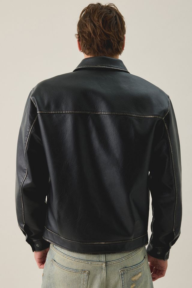 BDG Faux Leather Coaches Jacket #2