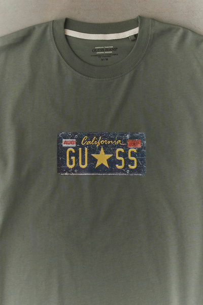 GUESS JEANS License Plate Graphic Oversized Tee