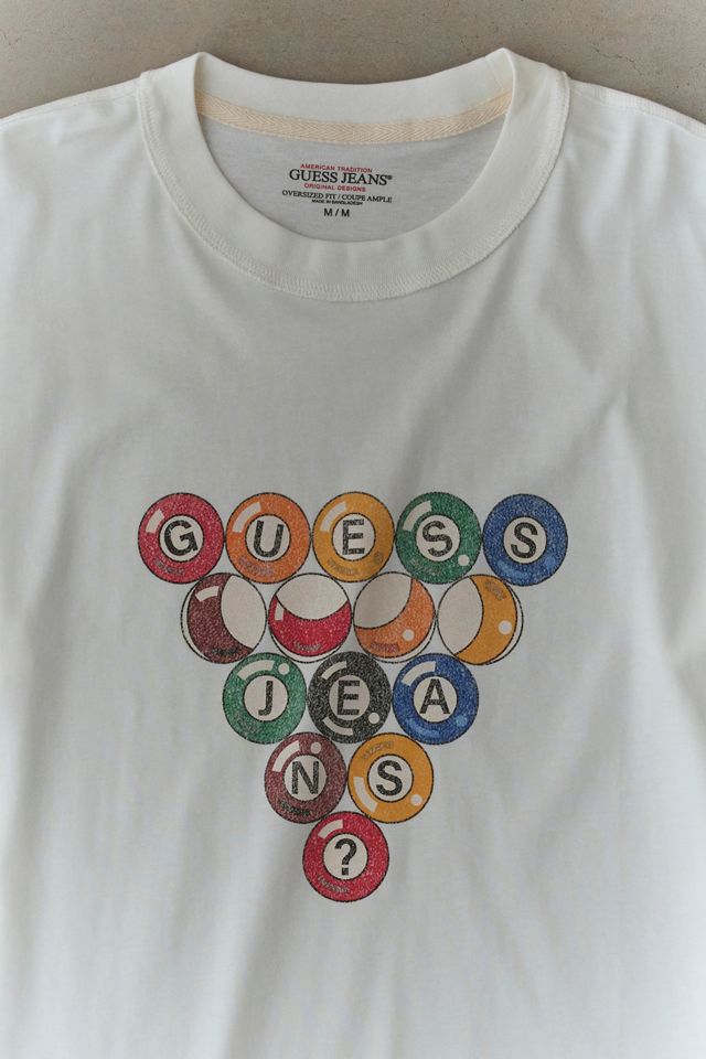 GUESS JEANS Pool Ball Graphic Oversized Tee #1