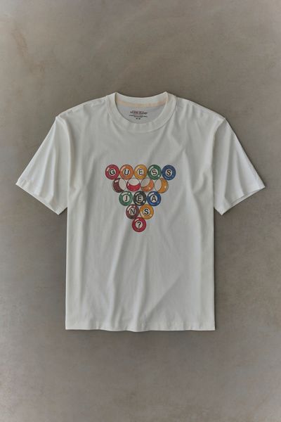 GUESS JEANS Pool Ball Graphic Oversized Tee