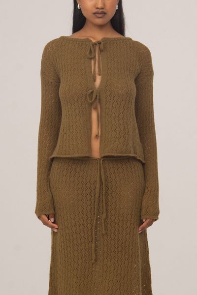 Carmen Says Exile Green Knit Cardigan