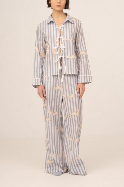Carmen Says Striped Bambi Print Pajama Pants