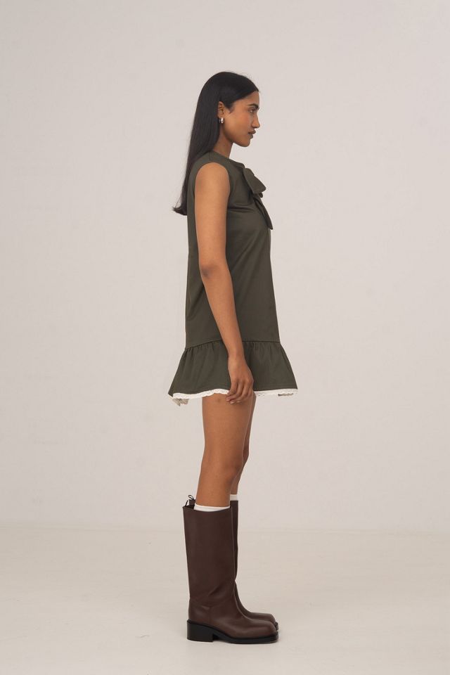 Carmen Says Ivy Green Sleeveless Mini Dress #1