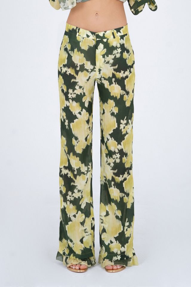 Carmen Says Lime Lagoon Flower Print Pants #2