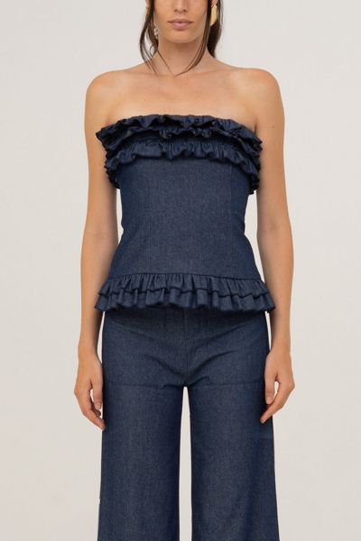 Carmen Says Blue Denim Noctis Top