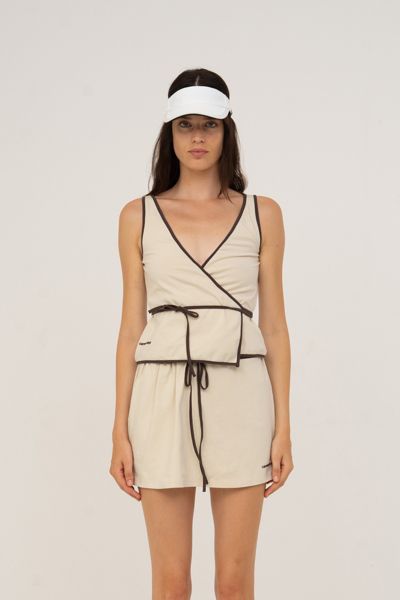 Carmen Says Serve Sports Wrap Top
