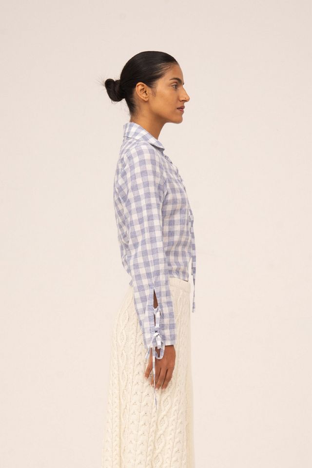 Carmen Says Commute Plaid Blue Shirt #2