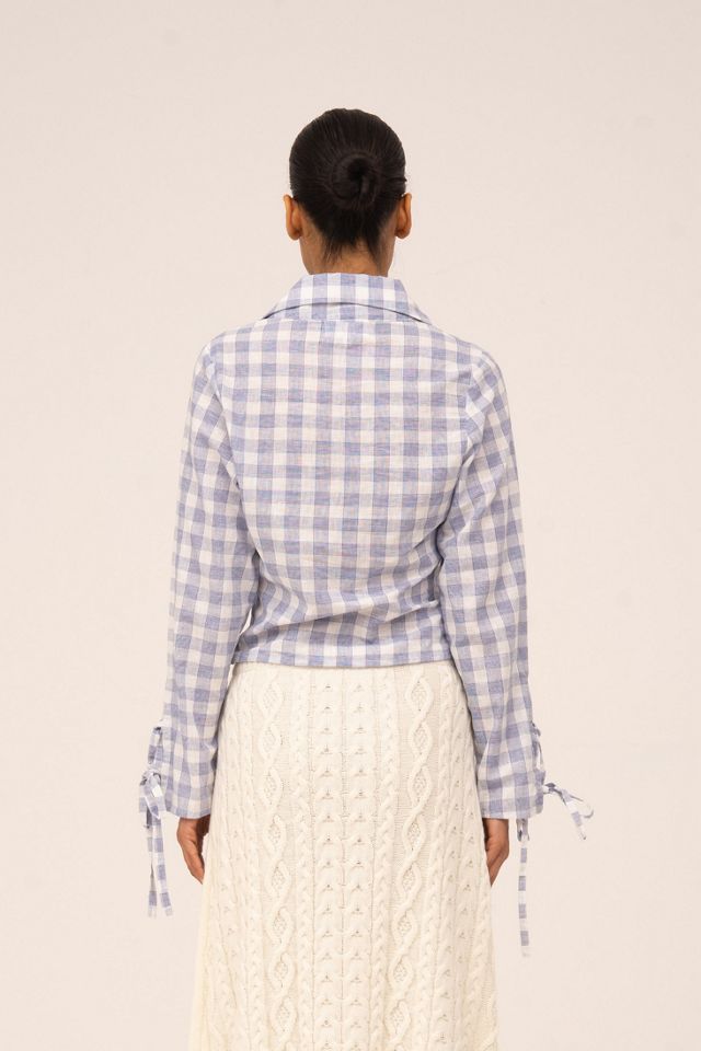 Carmen Says Commute Plaid Blue Shirt #3