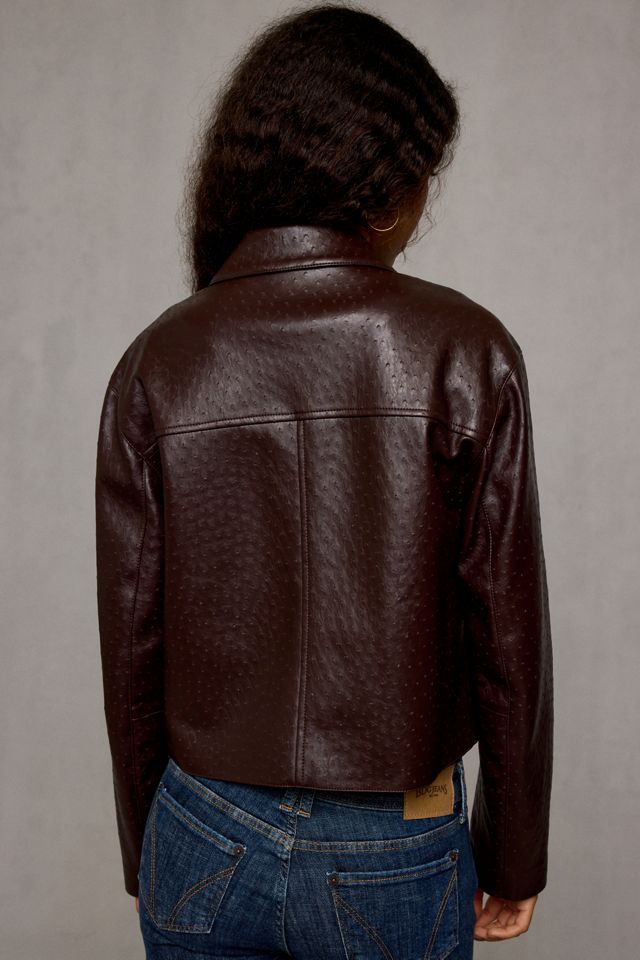 BLANKNYC Wait For It Embossed Faux Leather Jacket #3