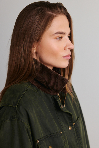 BLANKNYC Catching A Break Waxed Canvas Barn Jacket