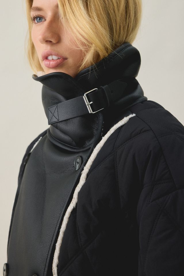 BLANKNYC Second Wind Faux Fur Trim Quilted Jacket #1